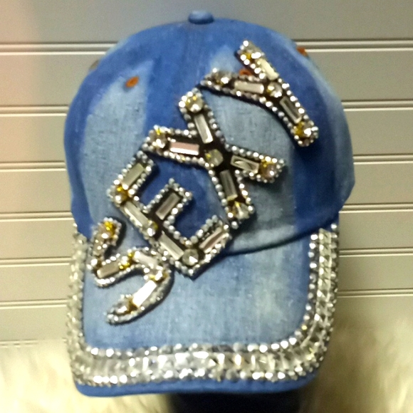 SEXY Bling 💎 Denim Baseball Cap - Picture 12 of 12